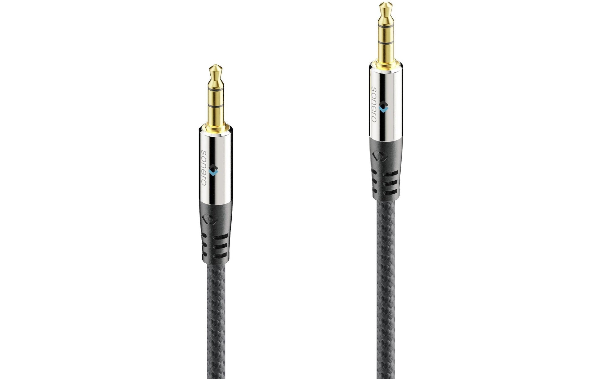 Sonero 3,5-mm-Klinkenkabel – Stecker zu Stecker – 1 m, vergoldete Stecker, Nylonmantel