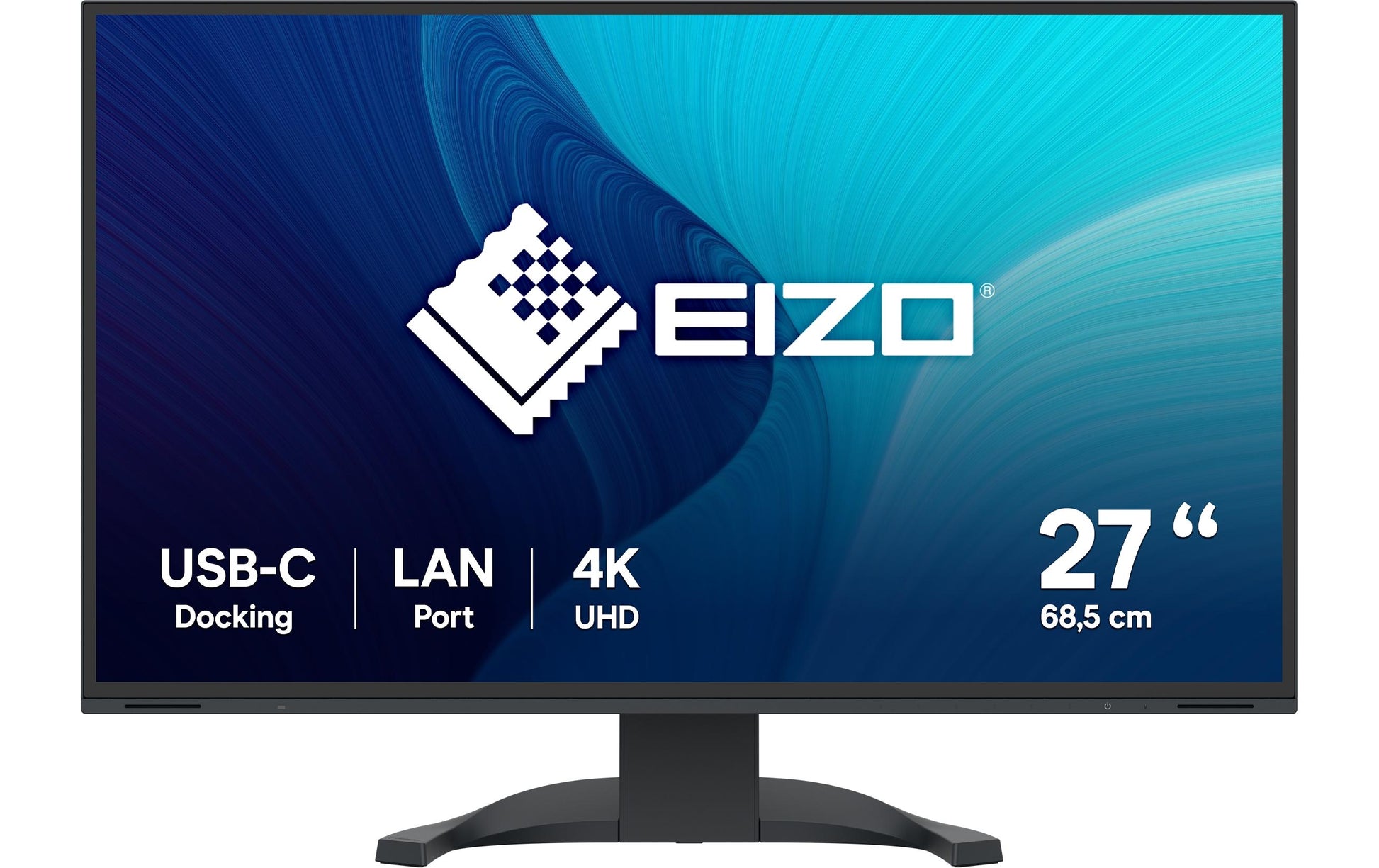 EIZO FlexScan EV2740X – Monitor, 27", 60 Hz, 350 cd/m², USB-C, KVM, Lautsprecher, VESA 100 × 100, Schwarz