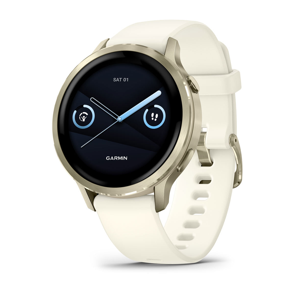 Garmin Venu 4 – Smartwatch – 41 mm, GPS, ANT+, AMOLED, Gorilla Glass, 5 ATM, Beige, Sportarmband