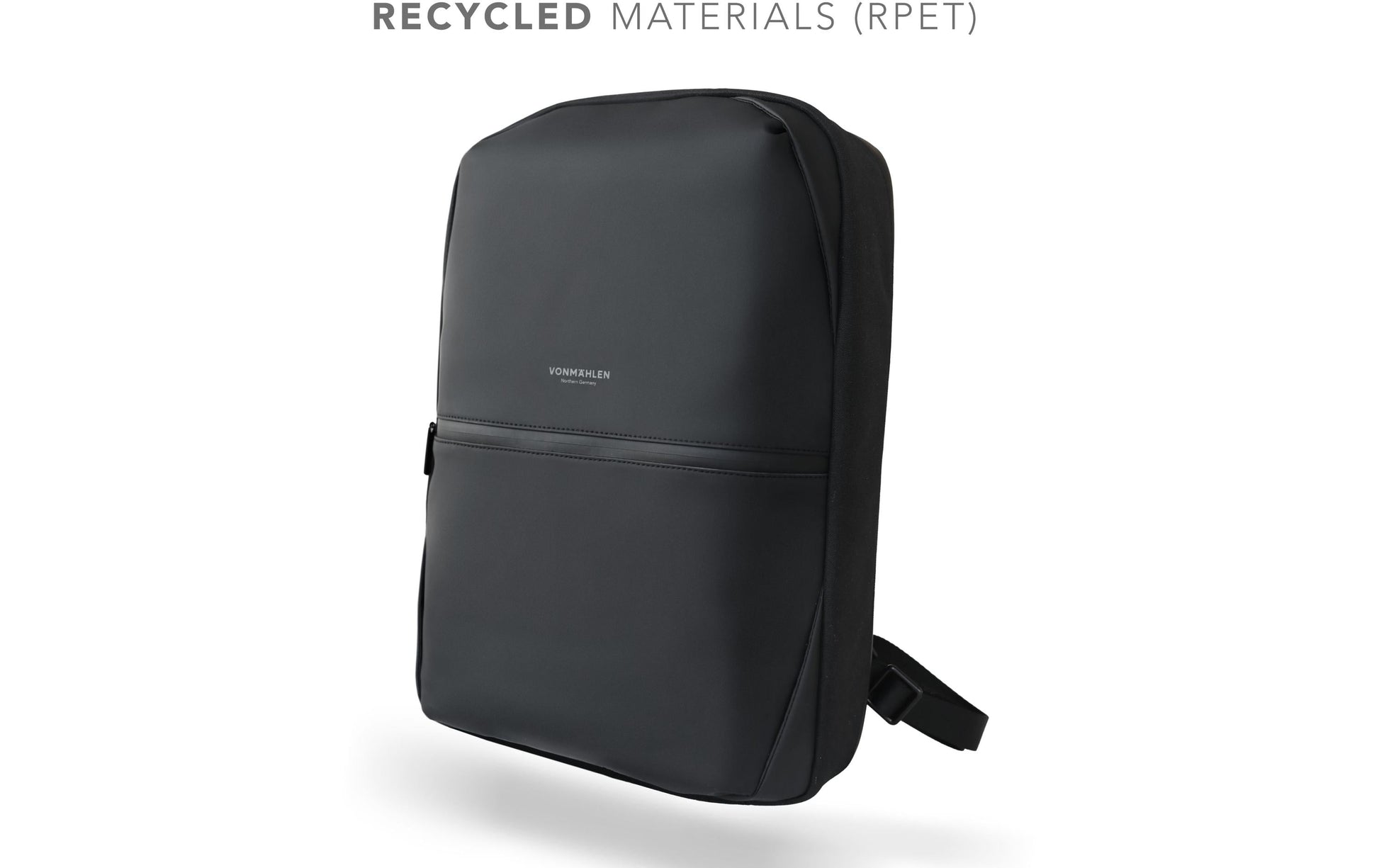 Vonmählen Horizon – Notebook-Rucksack – für 15,6"-Notebook, 20 l, Mikrofaserleder, schwarz, USB-Anschluss