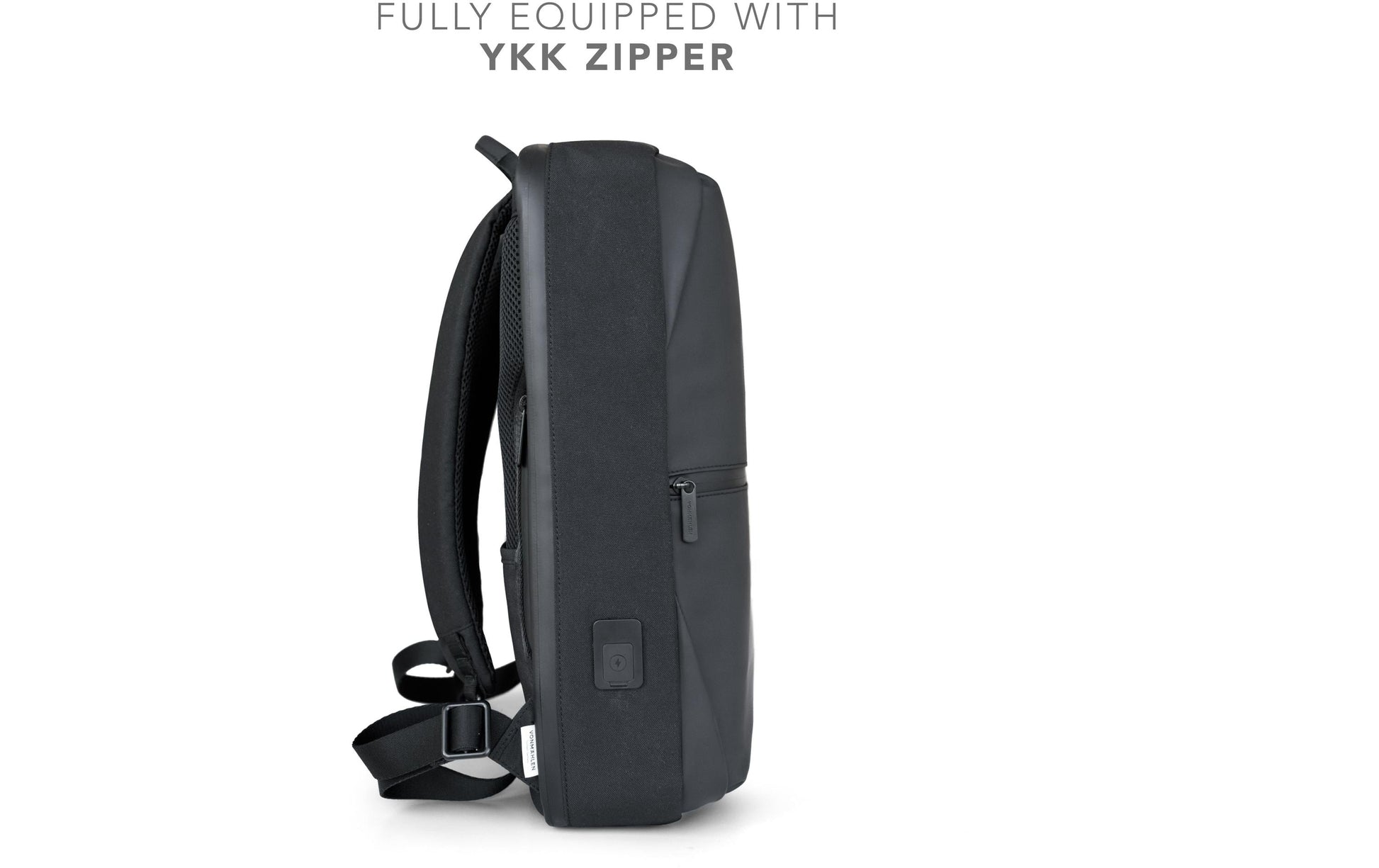 Vonmählen Horizon – Notebook-Rucksack – für 15,6"-Notebook, 20 l, Mikrofaserleder, schwarz, USB-Anschluss