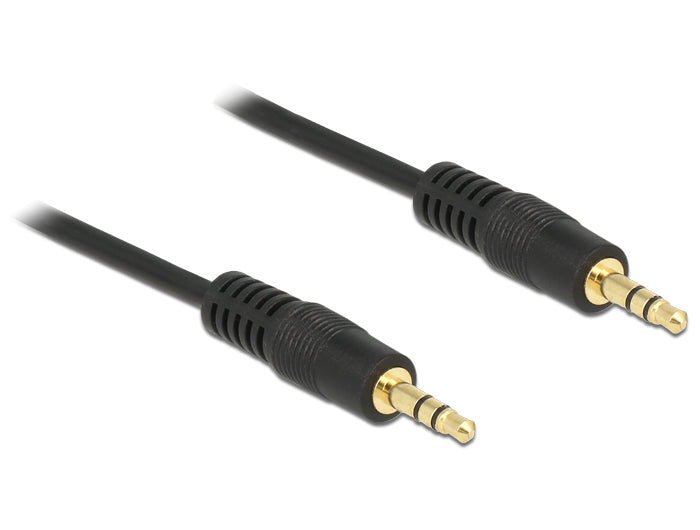 DeLOCK 3,5-mm-Klinkenkabel – Stecker zu Stecker – 1 m, vergoldete Stecker