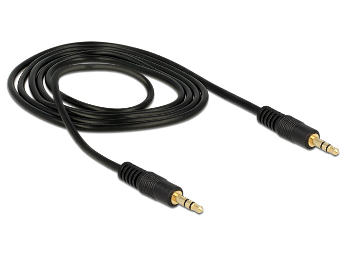 DeLOCK 3,5-mm-Klinkenkabel – Stecker zu Stecker – 1 m, vergoldete Stecker