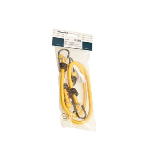 SpanSet Gummi-Spannseil – 60 cm, Ø 10 mm, 50 kg, mit Haken – für Gepäck/Auto – Blau – 2 Stk.