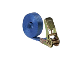 SpanSet Schlaufenband 5000 × 25 mm, Polyester, Blau, mit verzinkter Ratsche, Zurrkraft 700 kg, für Personenwagen