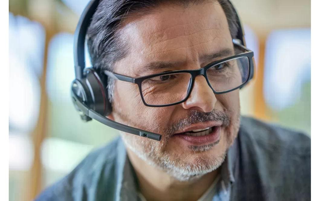 Poly Savi 8420 Office – Duo Headset On-Ear – DECT, Bluetooth 5.2, ANC, Boom-Mikrofon – Schwarz – bis 13 h