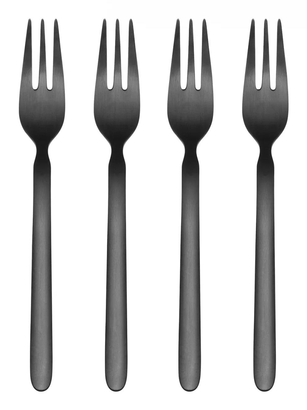 Blomus STELLA Kuchengabeln – 4er-Set, 15 cm, Edelstahl, Schwarz, spülmaschinenfest