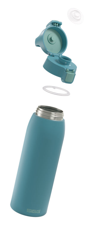 SIGG Shield One Kindertrinkflasche 1 l – Druckknopfdeckel, BPA-frei, Edelstahl