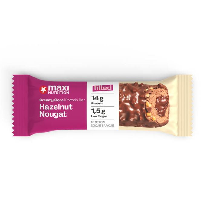 Maxi Nutrition Creamy Core Protein-Riegel – Haselnuss – 12 × 45 g