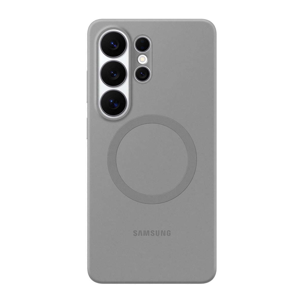 Samsung Silikon Magnet Hülle Holster – für Samsung Galaxy S26 Ultra, Silikon, Grau, kabelloses Aufladen