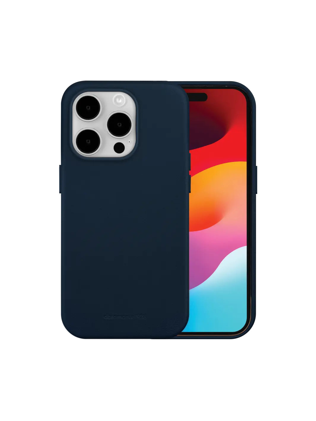 dbramante1928 Roskilde Backcover – für Apple iPhone 15 Pro – MagSafe, Leder, Blau, bis 1,2 m Sturzsicher