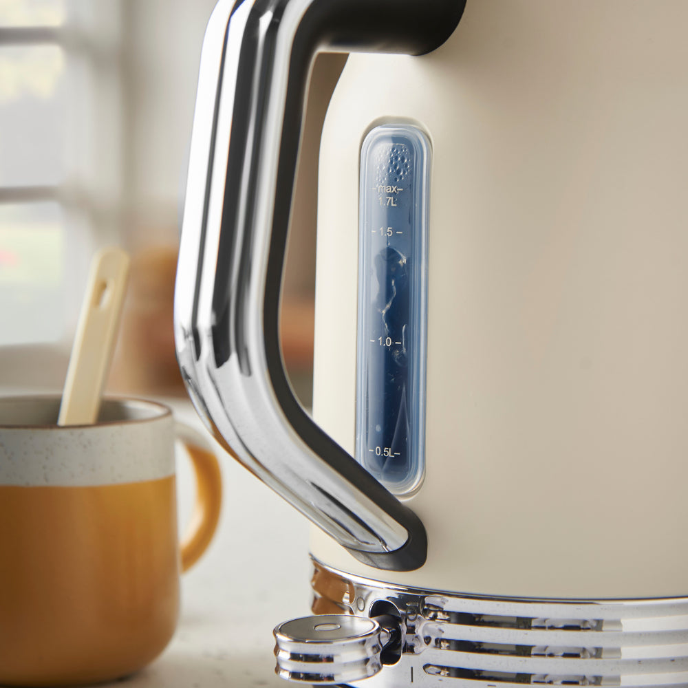 Russell Hobbs Hanley Wasserkocher – 1,7 l, Edelstahl, Crème, 28640-70