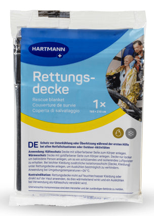 Hartmann Rettungsdecke – 160 × 210 cm, silber/gold