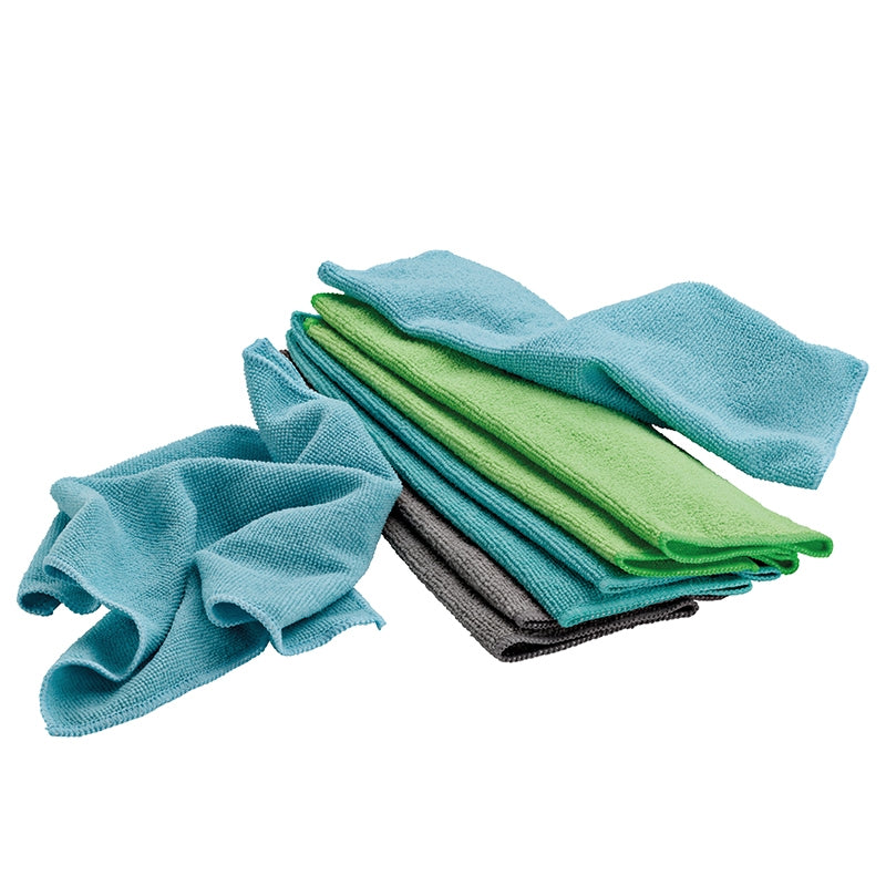 Kela Mikrofasertuch – Hellblau – 30 × 30 cm – Polyester – 8er-Set