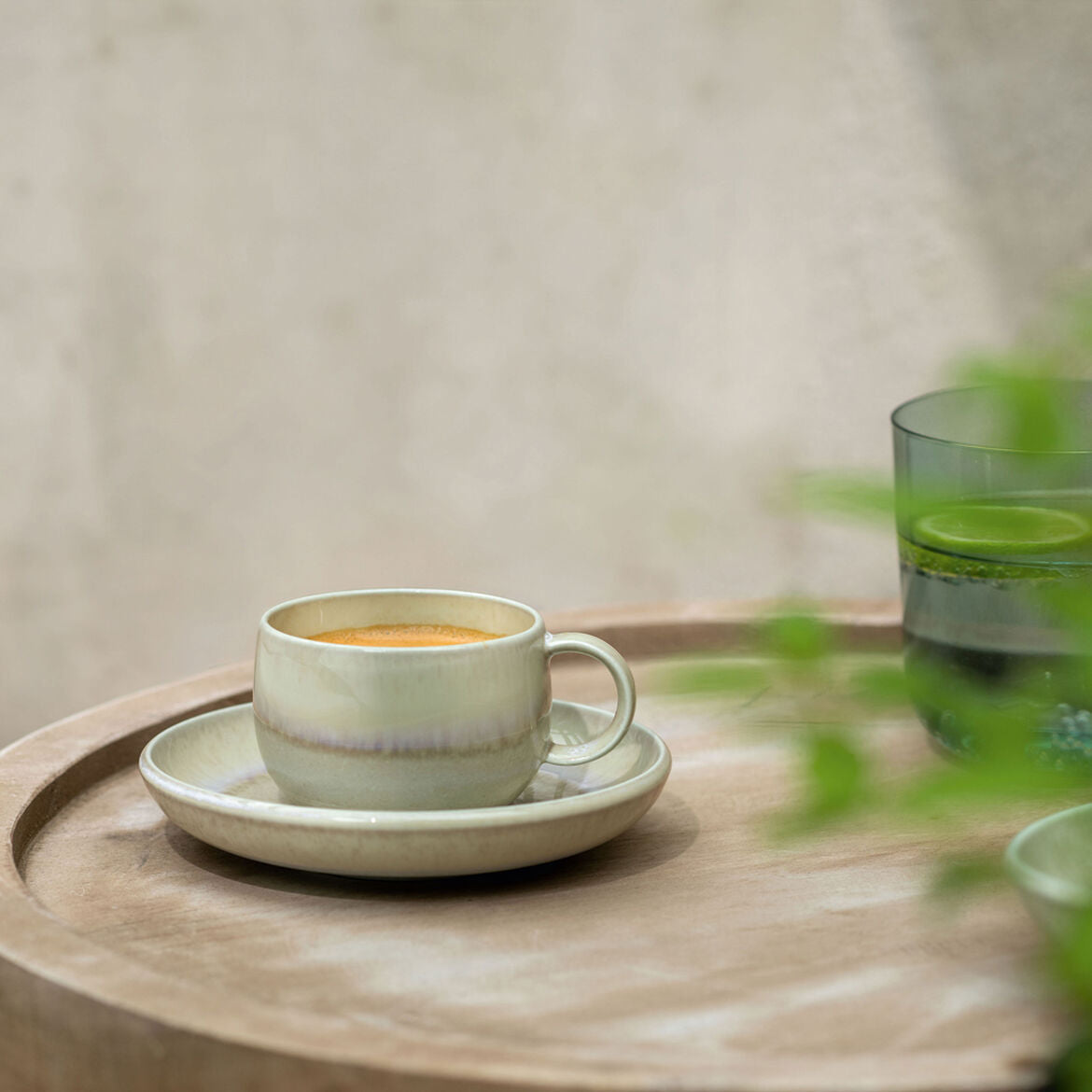 Villeroy & Boch Perlemor Alga Espressotasse – 0,06 l, Porzellan, Grün, spülmaschinenfest, mikrowellenfest, 6er Set