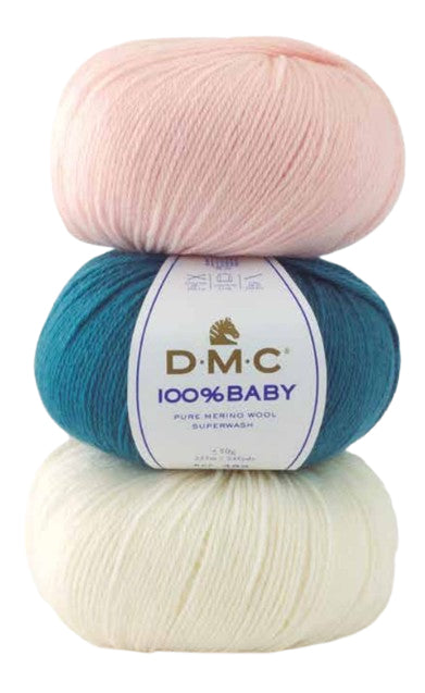 DMC 100% Baby 3 Wolle Beige – 50 g, 225 m, Nadel 3,5 mm, 100% Merino, 1 Stk.