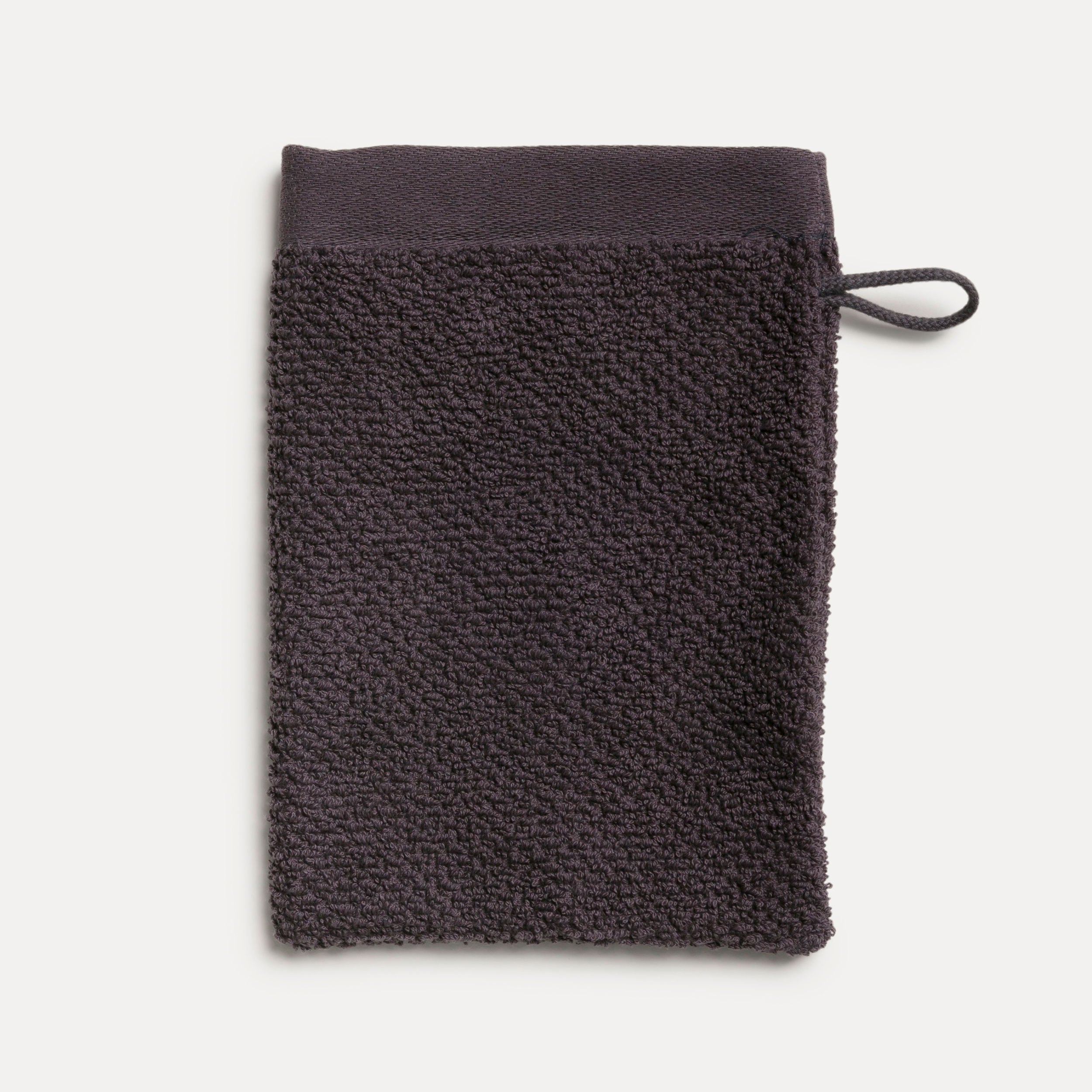 MÖVE Waschlappen Bliss Perlstruktur – 15 × 20 cm, Graphit, 100% Baumwolle, 500 g/m², OEKO-TEX