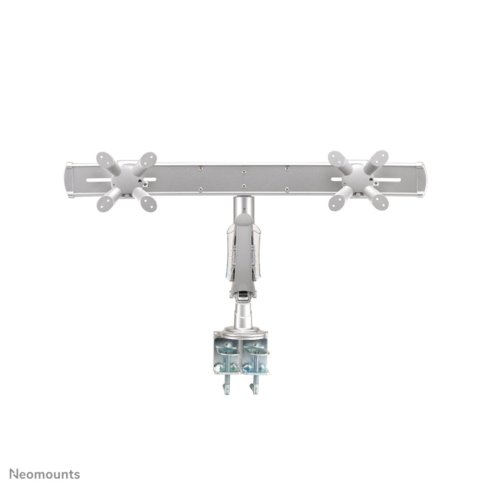 Neomounts Monitorarm, Dual, Tischklemme, bis 24", höhenverstellbar (Gasfeder), Silber