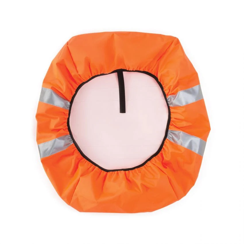 DICOTA Rucksack-Regenschutz – reflektierend, wasserfest – für Rucksäcke bis 610 × 290 × 388 mm – Orange