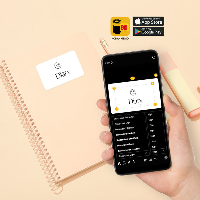 Kodak Memo Shot ERA MS100 Yellow – Mobildrucker, Bluetooth, NFC, inkl. Akku
