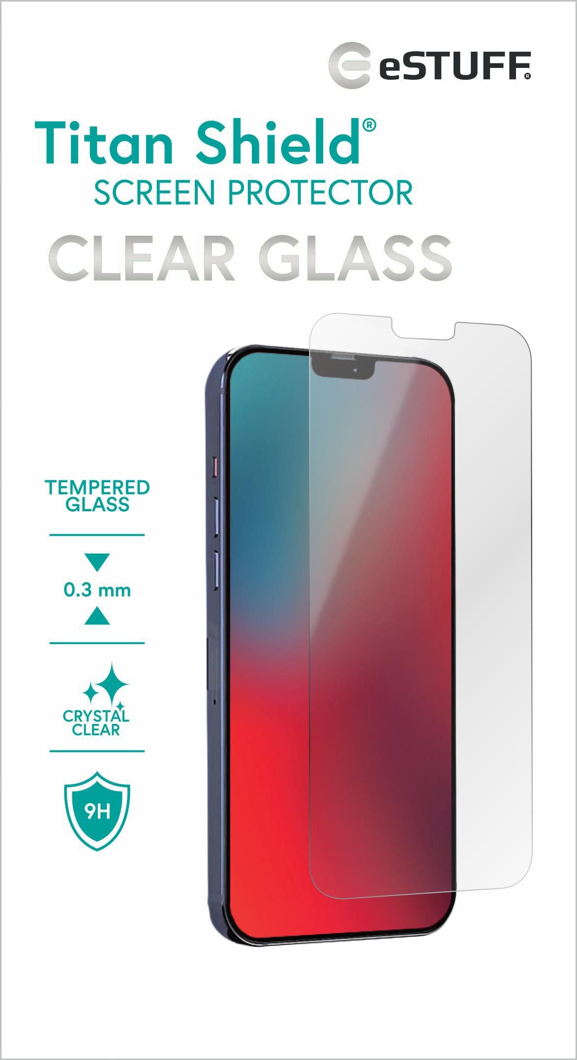 eSTUFF Displayschutz (Panzerglas), Full Cover – für iPhone 12/12 Pro