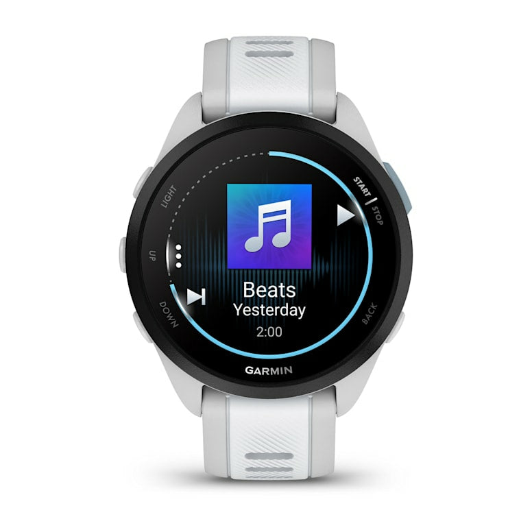 Garmin Forerunner 165 Music – GPS-Smartwatch – 43 mm, 1,2" AMOLED, GPS, WLAN, Bluetooth, 5 ATM