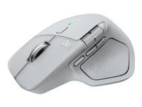 Logitech MX Master 4 – Maus – Kabellos (Bluetooth/2,4 GHz), Rechtshänder, Hellgrau