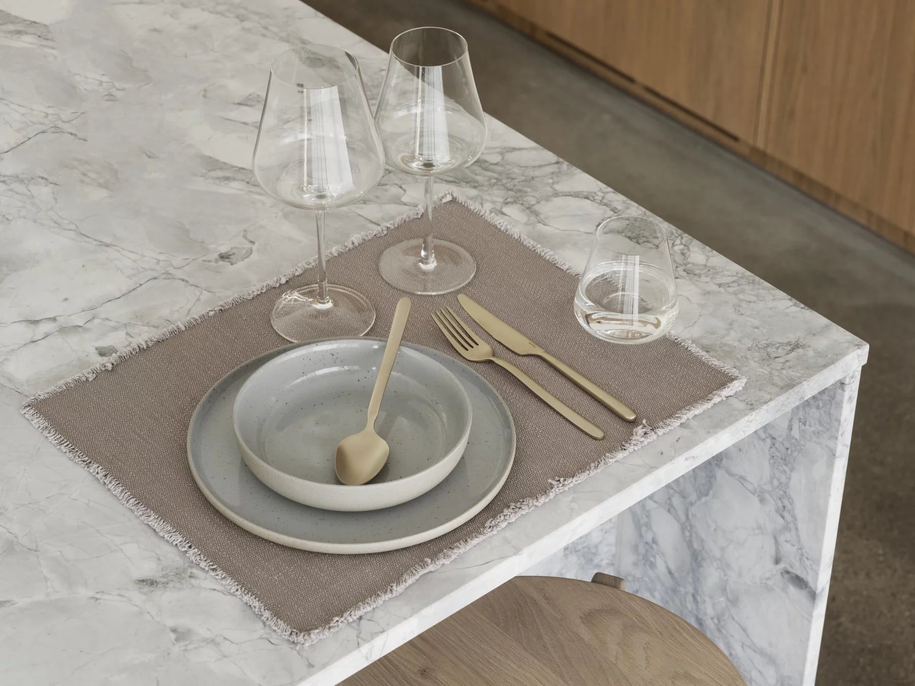 blomus STELLA Besteck-Set – 16-teilig, 20 cm, Edelstahl, Champagner, matt, spülmaschinenfest