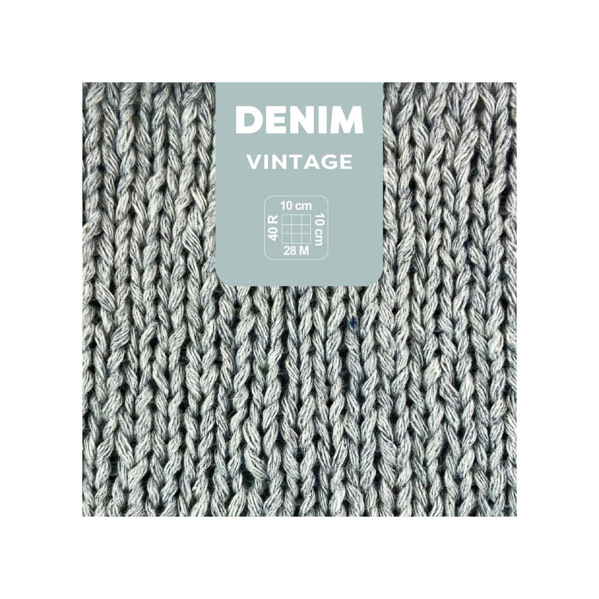 myBoshi Denim Vintage Garn Hellblau – 50 g, 140 m, Nadel 2 mm, 50% Recycelte Baumwolle/50% Bio-Baumwolle