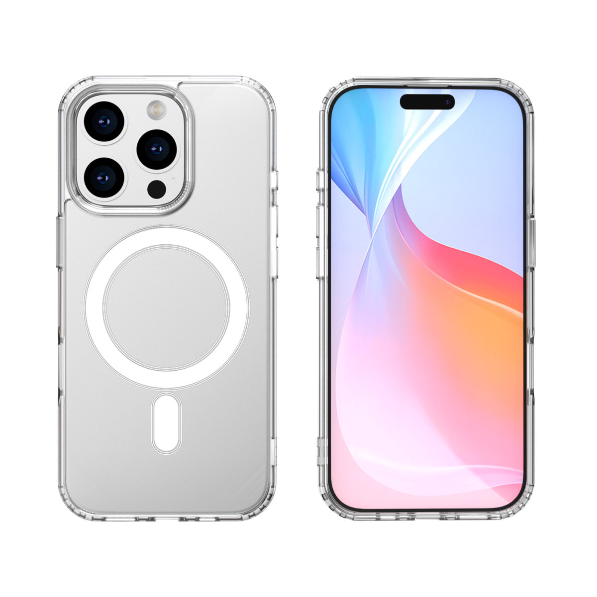 4smarts Backcover – für Apple iPhone 16 Pro, MagSafe, Gehärtetes Glas, Transparent, Displayschutz