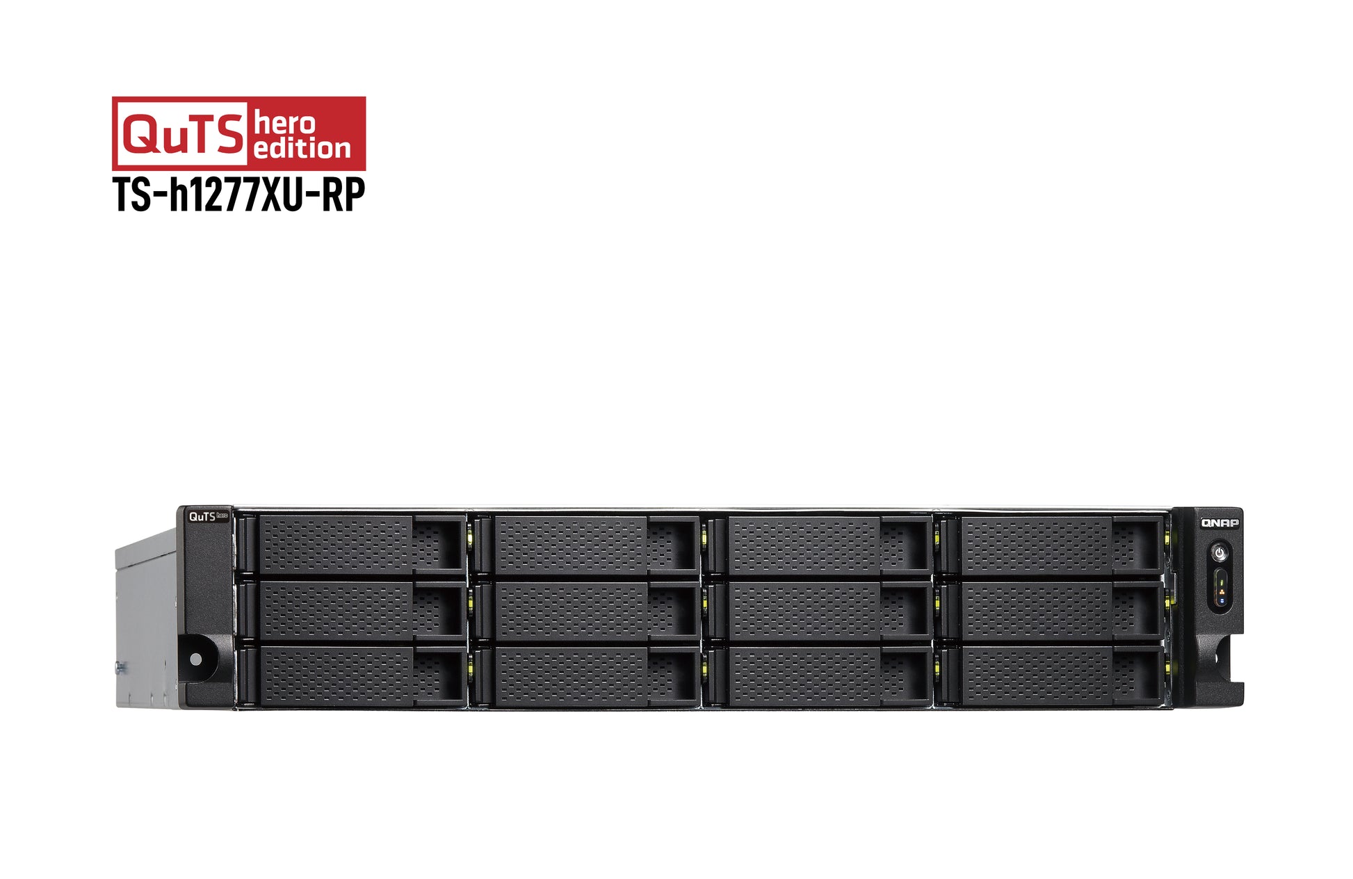 QNAP TS-h1277XU-RP 3700X-32G-RED Speichergerät – 2×1 GbE/4×10 GbE, 12-Bay; 5 Jahre Garantie