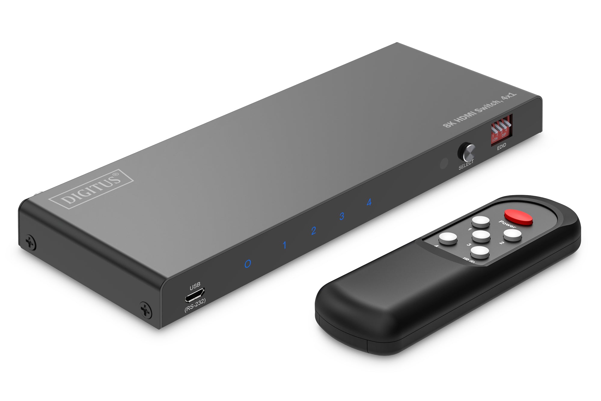 Digitus HDMI-Switch, 4×1, 8K 60 Hz (4:4:4), EDID-Control