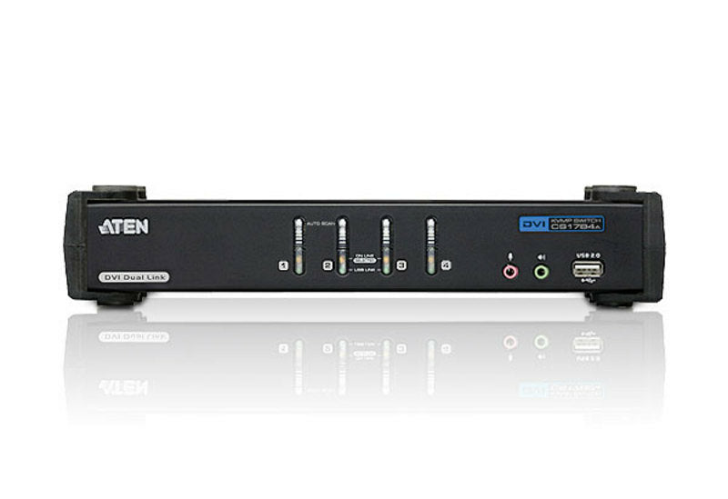 ATEN KVM-Switch 4×1, USB 2.0/DVI (Dual Link)