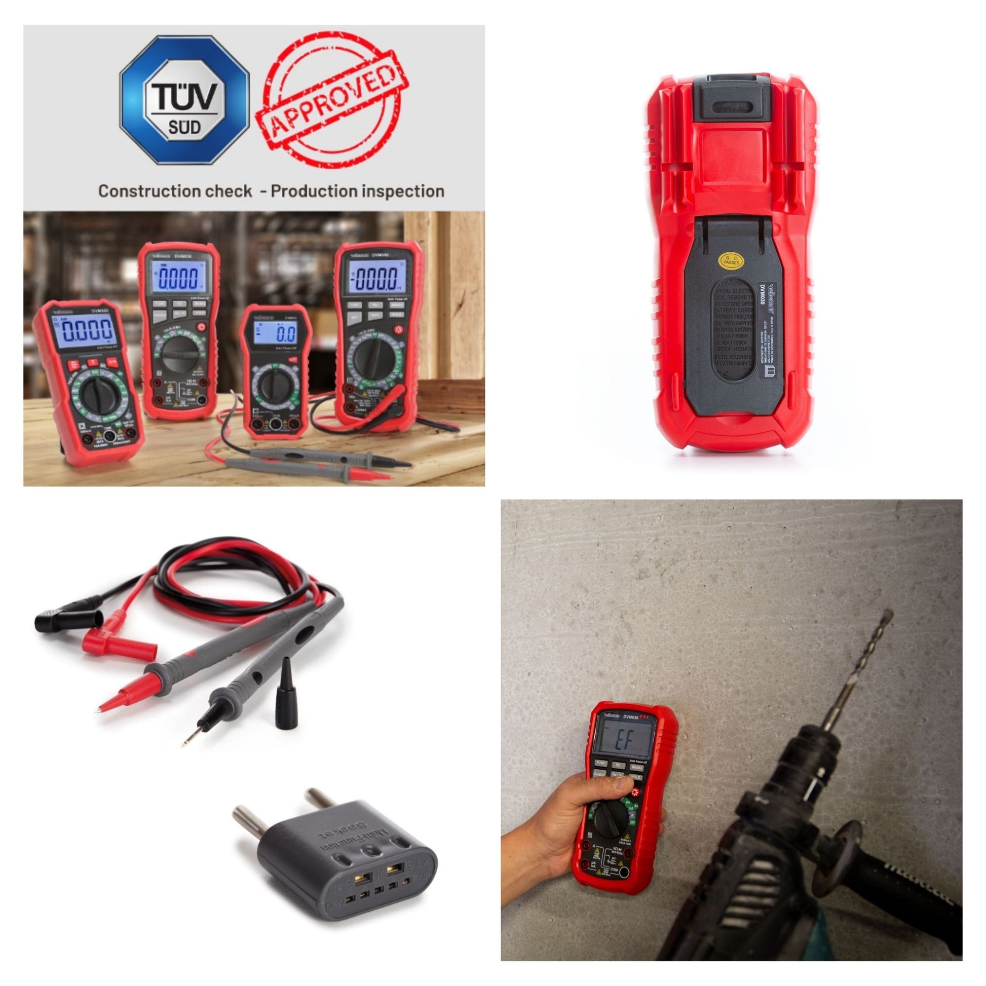 Velleman True-RMS-Multimeter, 1 µA–10 A AC, CAT III 1000 V