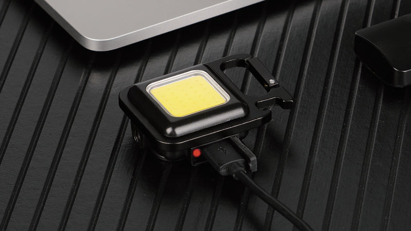 Steffen Taschenlampe 65 00163 – 300 lm, 6 W, 6500 K, 3-Stufen-Dimmer, USB-C, Magnet & Clip, IP20 – Schwarz