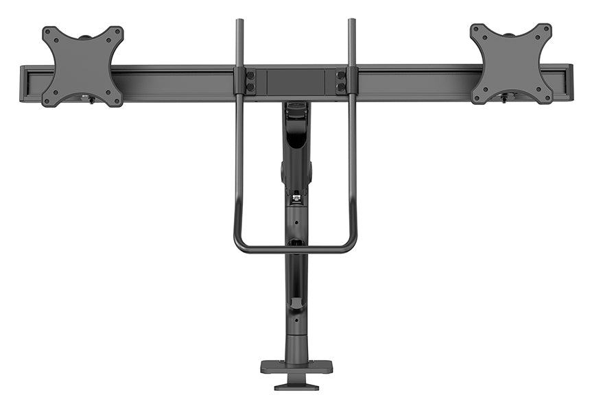 Neomounts DS75S-950BL2 – Tischhalterung, 2 Monitore, bis 27", VESA 75 × 75 mm, 8 kg, neigbar, schwarz