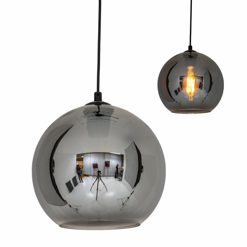 Näve Pendelleuchte Vaso – Ø 25 × 125 cm, 40 W, schwarz/anthrazit, E27