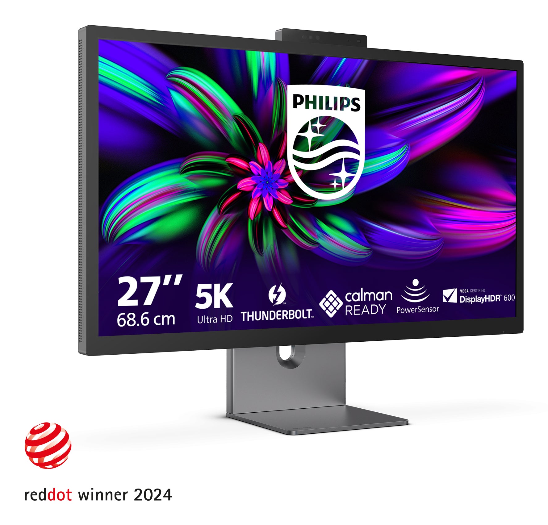 Philips 27E3U7903/00 – Monitor, 27", IPS, 70 Hz, 500 cd/m², Webcam, Lautsprecher, USB-Hub, Grau