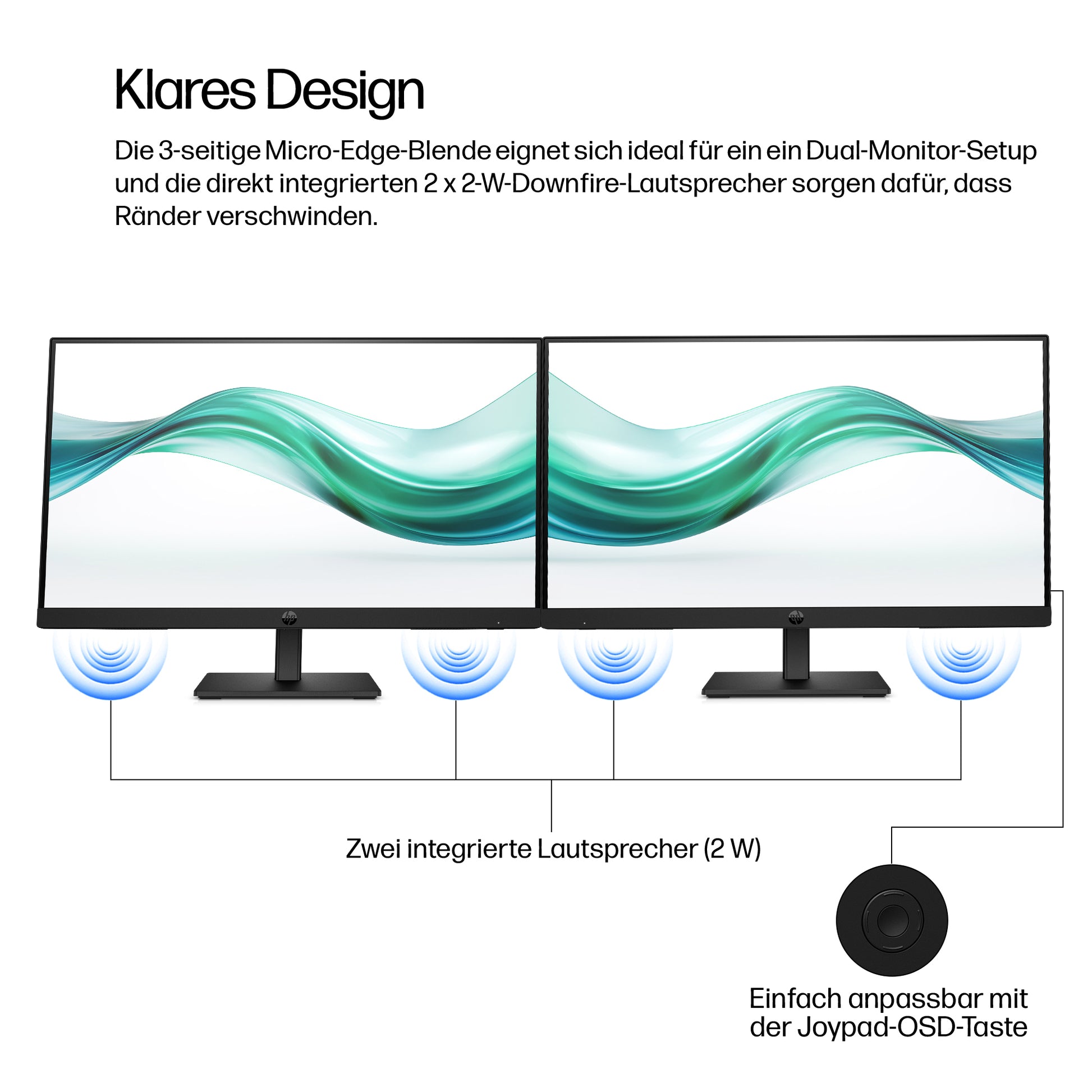 HP Serie 3 Pro – 21,5", 1920 × 1080 (Full HD), IPS, 100 Hz