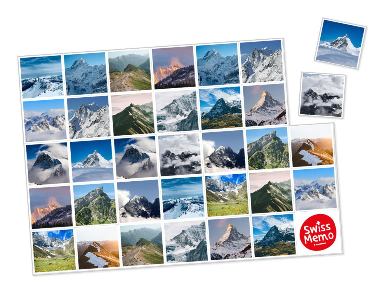 Trendform Tischset SWISS MEMO, Papier, Rechteckig – 29,7 × 42 cm, Mehrfarbig – FSC