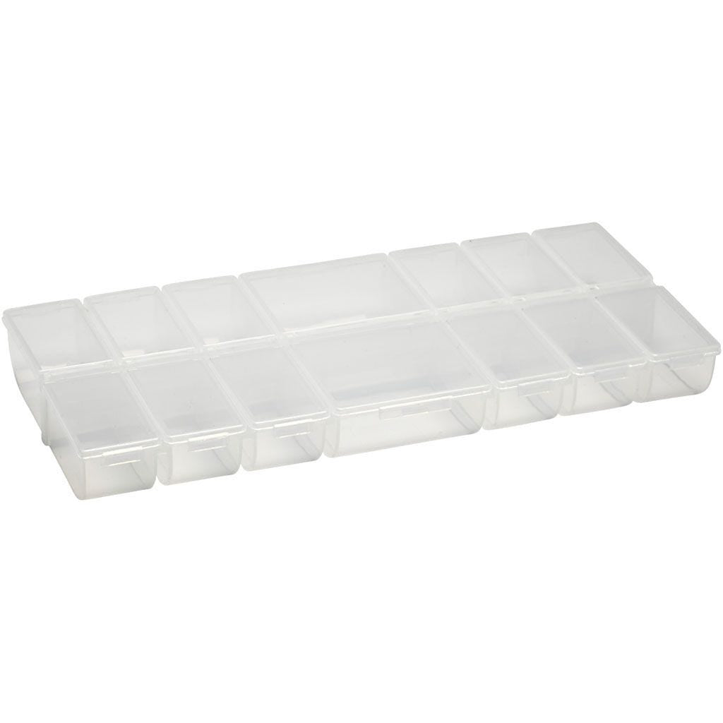 Creativ Company 13163 Aufbewahrungsbox (mit Deckel) – Kunststoff – Transparent – mit Verriegelung