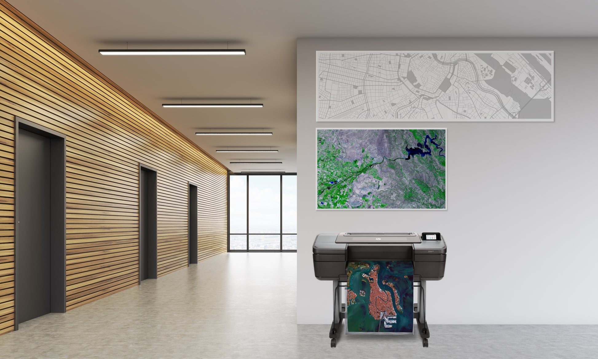 HP DesignJet Z6dr – Grossformat-Plotter, 44" (1'118 mm), A0, LAN, Wi‑Fi Direct, PostScript