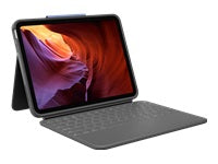 Logitech Rugged Folio – Tastatur, kabelgebunden (Smart Connector), DE-Layout (DE) – für iPad (10. Gen)