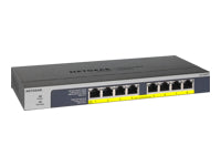 NETGEAR GS108PP – Switch – 8×GbE, PoE+ 123 W, 19" Rack