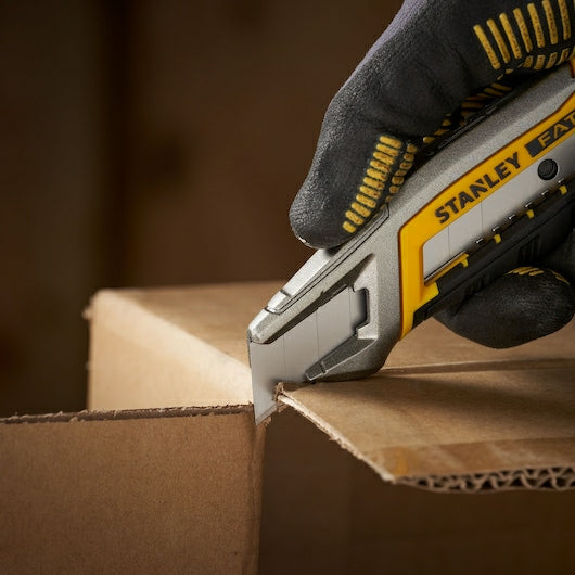 Stanley 18 mm Abbrechklingen – 5 Stk – mit Spender – für Cutter Interlock, Cutter 18 mm Autolock und andere