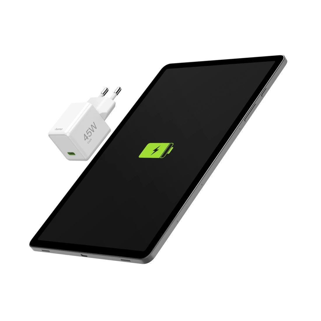 Hama 00201983 USB-Ladegerät 45 W – USB-C×1 – PD 3,0, QC 3,0, GaN – Weiss