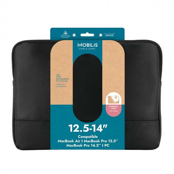 Mobilis Origine 2 Notebook-Schutzhülle bis 14" – Schwarz