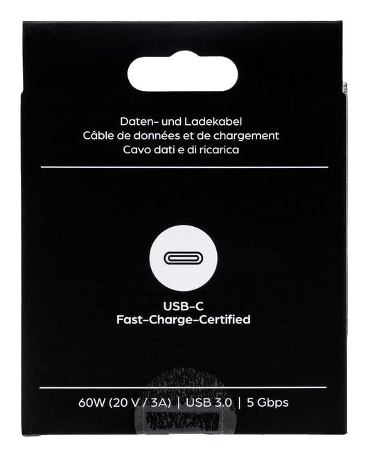 ONIT USB-C auf USB-C Kabel – USB 3.2 Gen 1 (5 Gbit/s) – 0,3 m – PD 60 W – Textilmantel, Verstärkt – Weiss