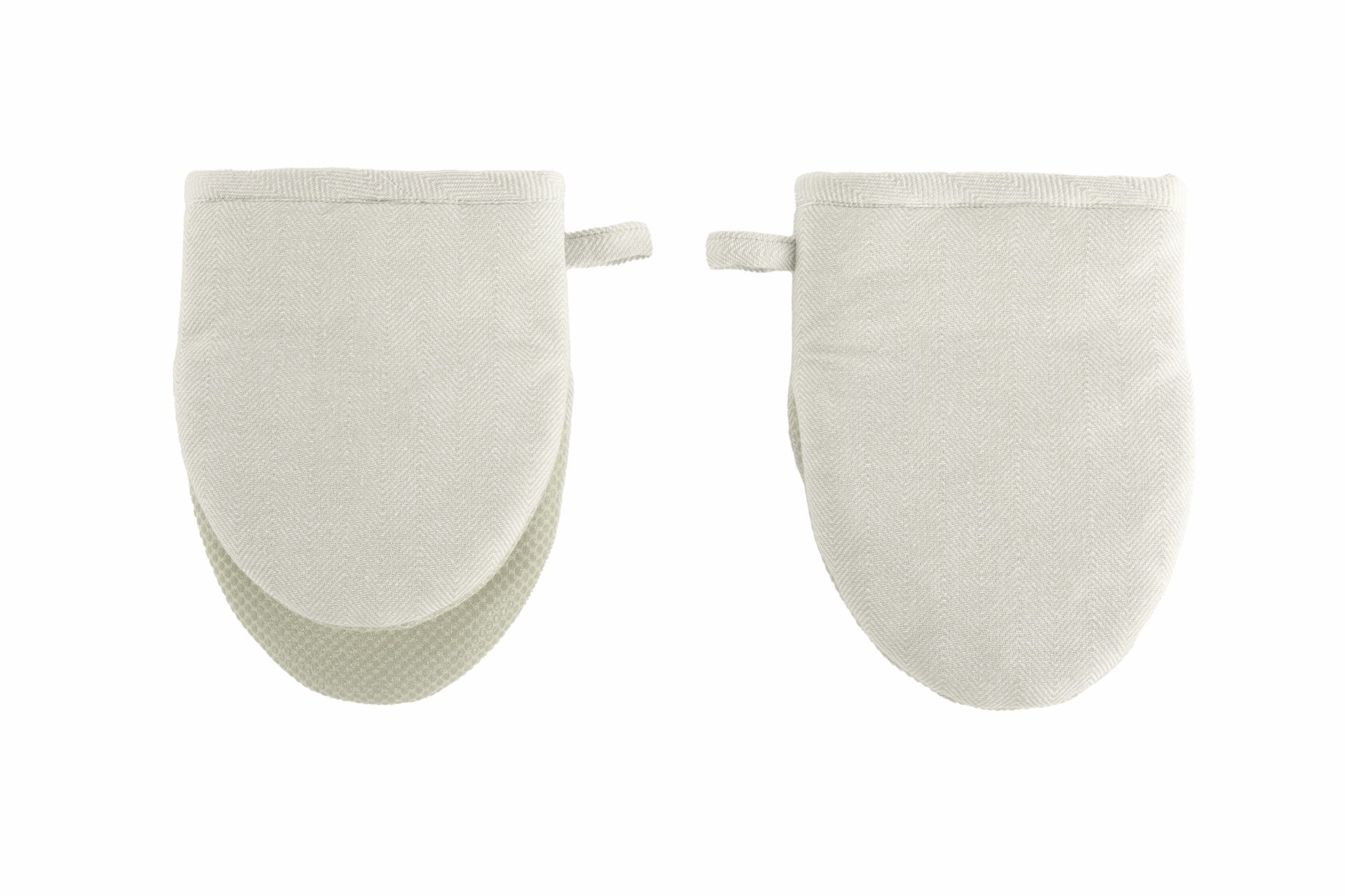 Tiseco Ofenhandschuhe 14 × 20 cm, Baumwolle, Hellgrün, 2 Stk.