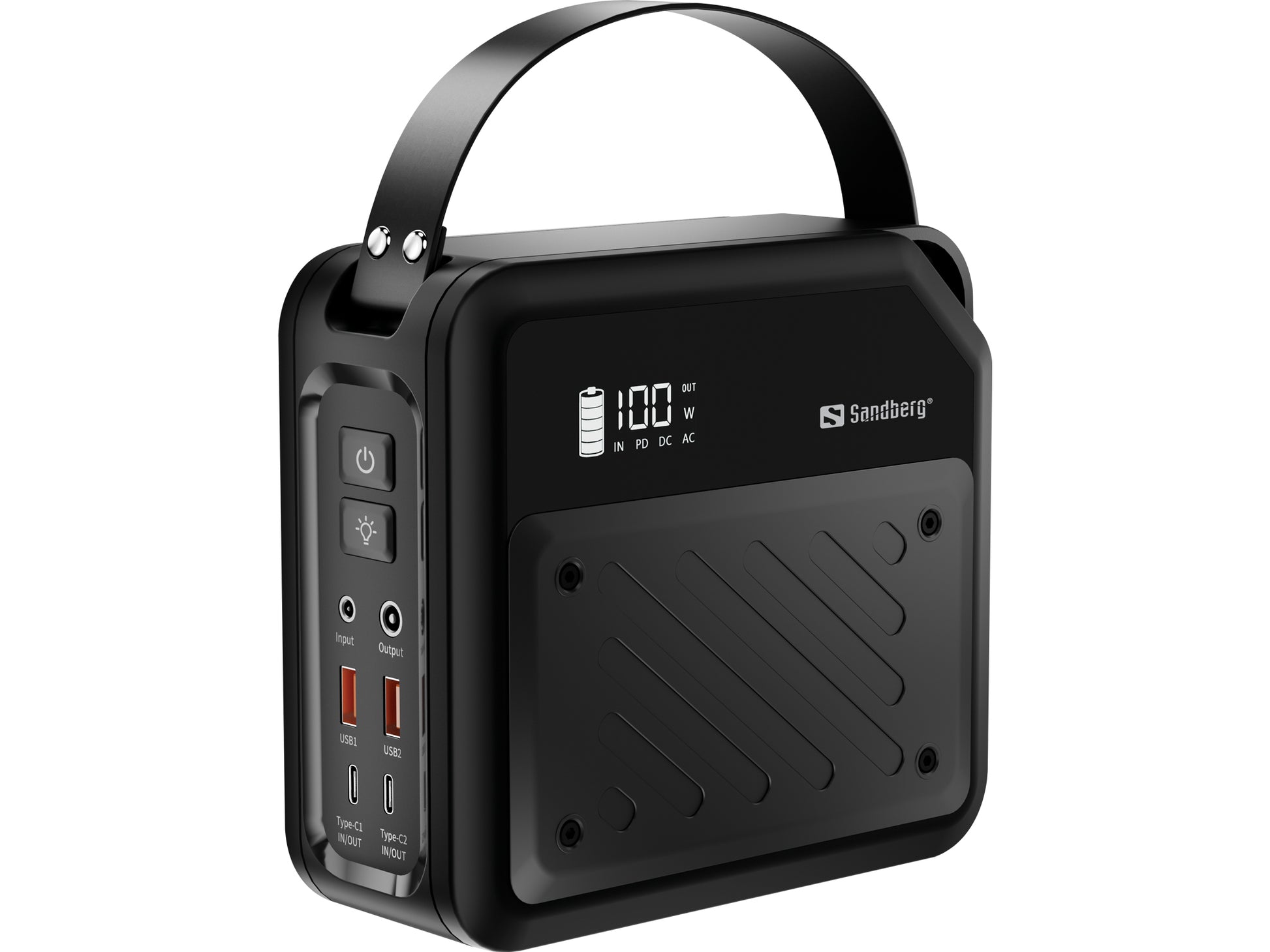 Sandberg 72000 – DC-Powerstation, 266 Wh, 200 W DC, LMFP, LCD, Quick Charge 3.0